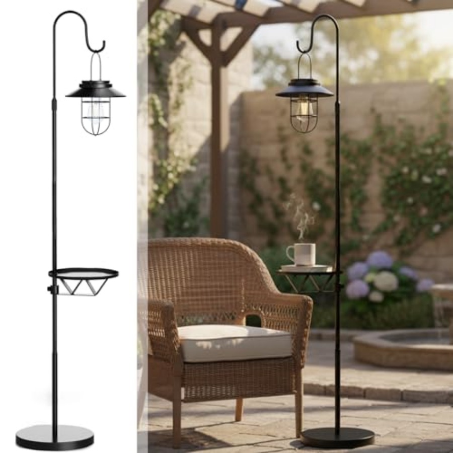 Outdoor Lighting Solar - Lampadaire solaire avec table, support de