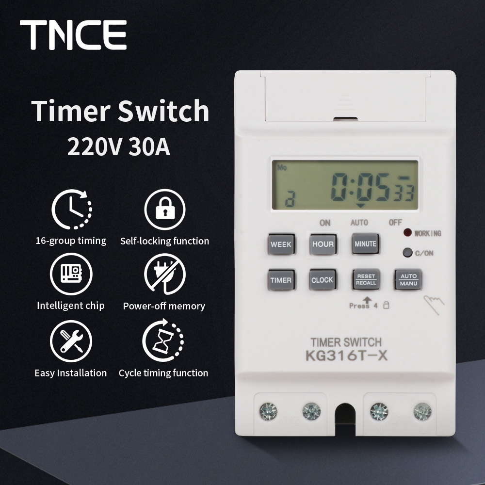 Outdoor Lighting Timer Switch - TNCE 30A commutateur de contrôle de