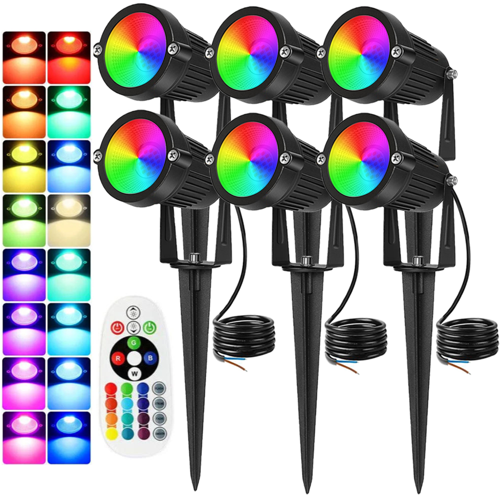 Outdoor Lighting For Garden - Éclairage paysager RGBW 10W avec projecteur