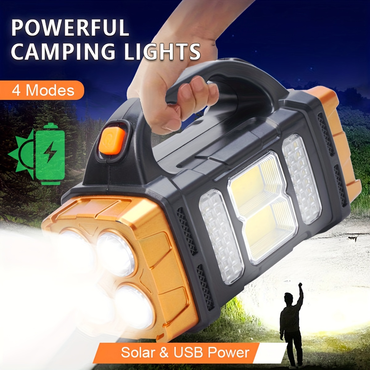 Outdoor Lighting Setup - Nouvelle lampe torche LED solaire rechargeable