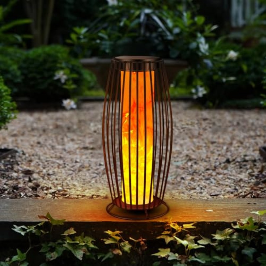 Outdoor Lighting Solar - Lampe solaire d'extérieur à effet flamme