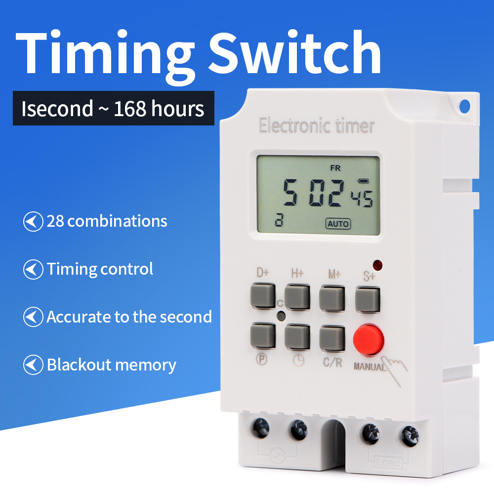 Outdoor Lighting Timer Switch - Minuterie numérique programmable automatique, 7 jours,