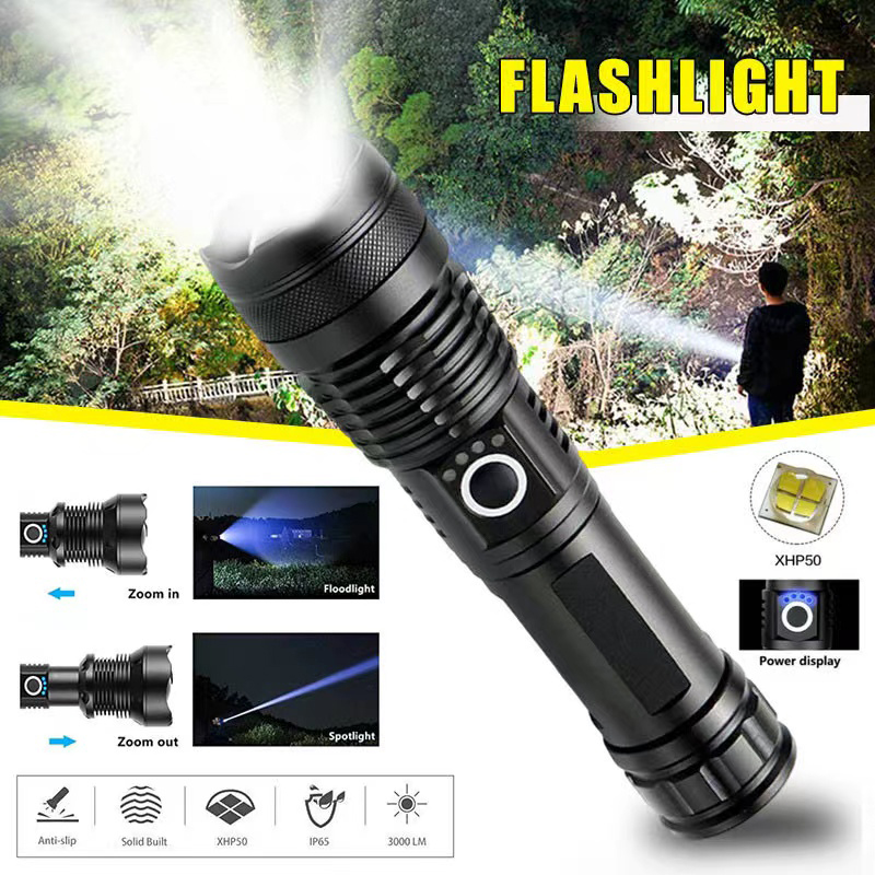 Outdoor Lighting Setup - Lampe de poche LED haute puissance