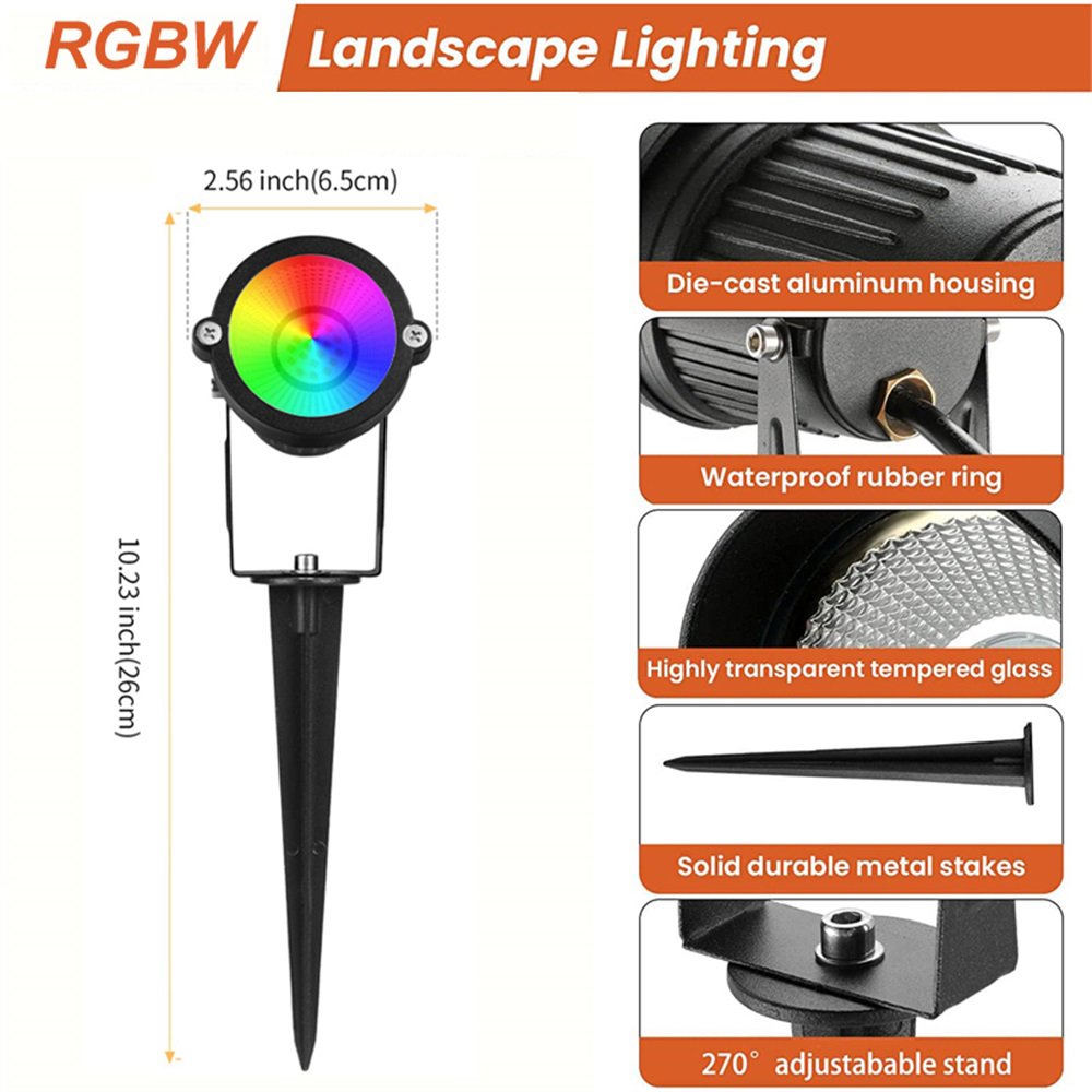 Éclairage paysager RGBW 10W av - Outdoor Lighting For Garden avis et prix