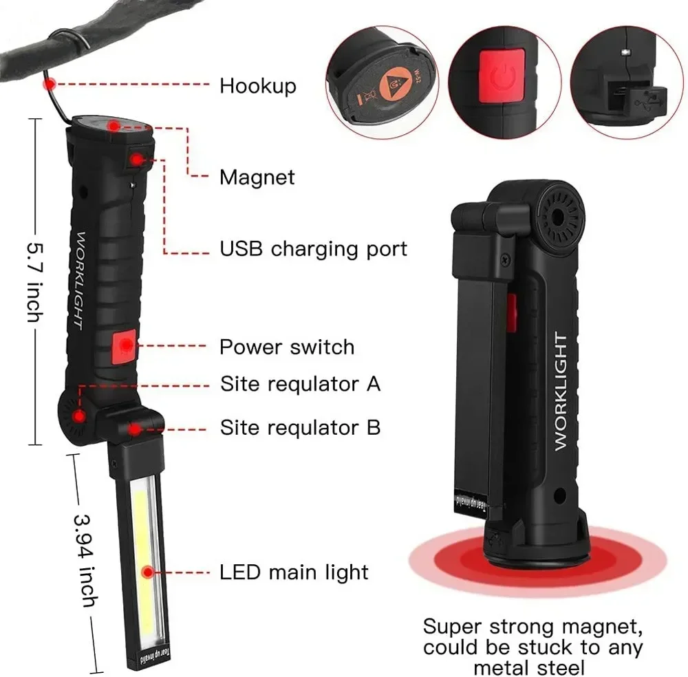 Lampe de poche LED COB, torche - Outdoor Lighting Setup avis et prix