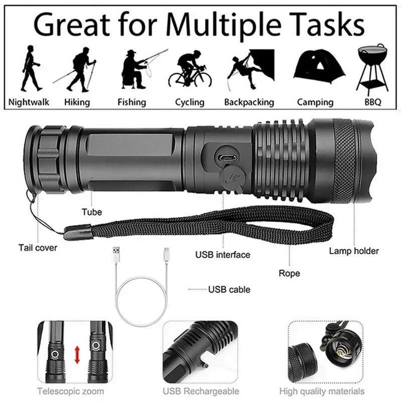 Lampe de poche LED haute puiss - Outdoor Lighting Setup avis et prix