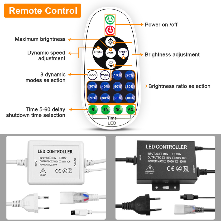Bande néon LED 220V 2835 120 L - Outdoor Lighting Timer Switch avis et prix